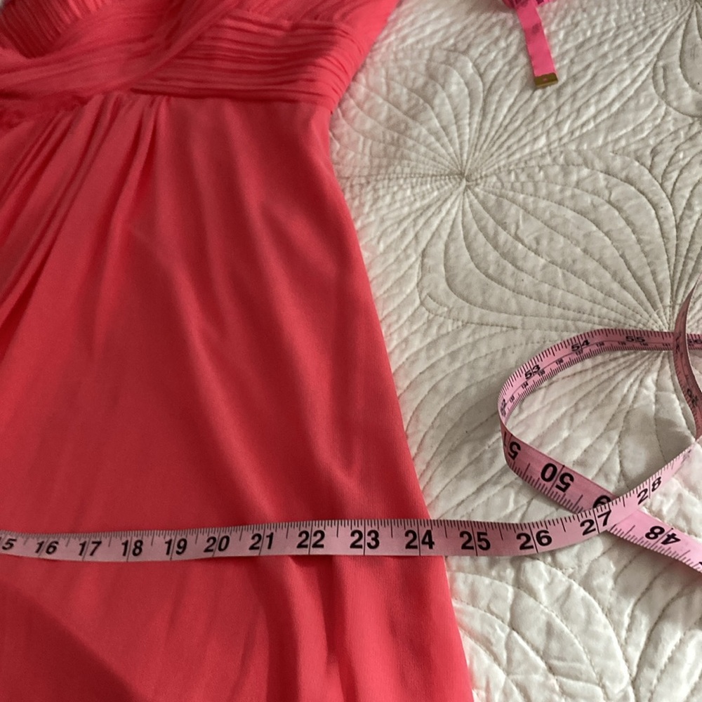 Vintage New Coral One Shoulder Cocktail  Dress - Picture 12 of 12